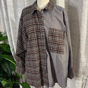 Abercrombie & Fitch Multi Plaid & Checkered Button-Up Shirt
